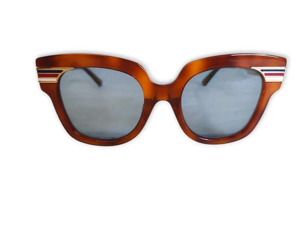 Gucci GG0281S-002 Havana Square Brown Lens Women's Acetate Sunglasses